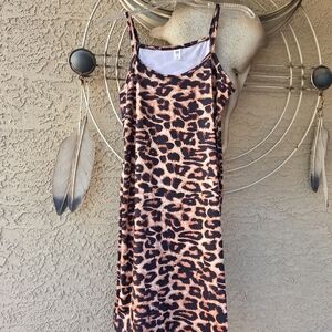 Leopard Print Slip Dress